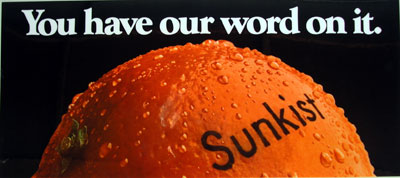 Sunkist billboard, Caroselli print
